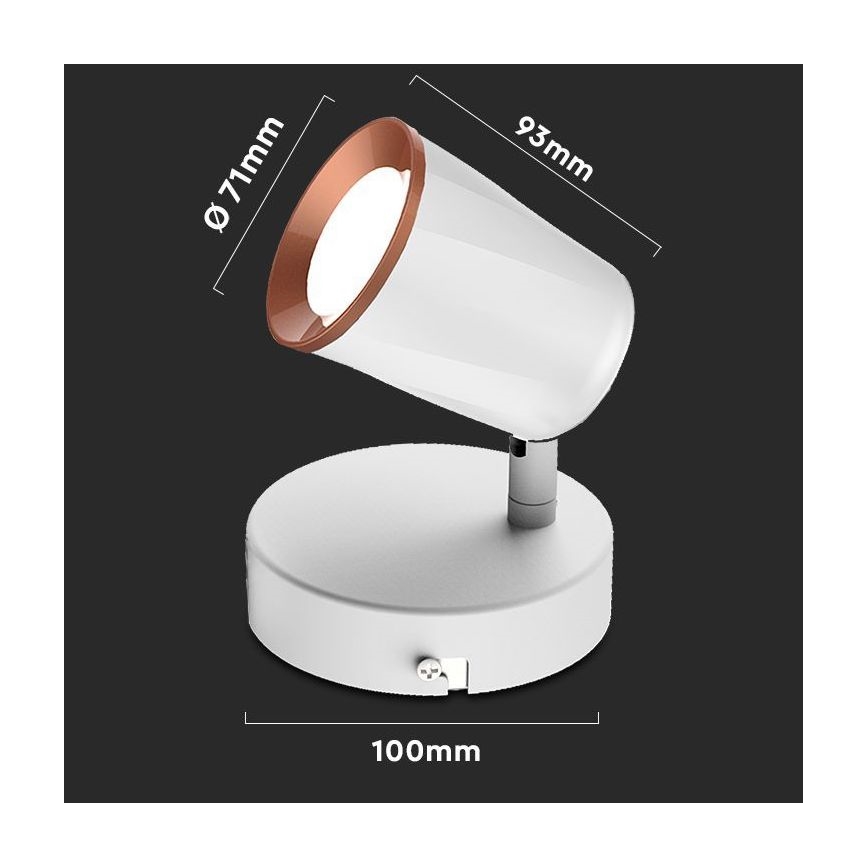 LED Wandspot LED/5W/230V 3000K wit
