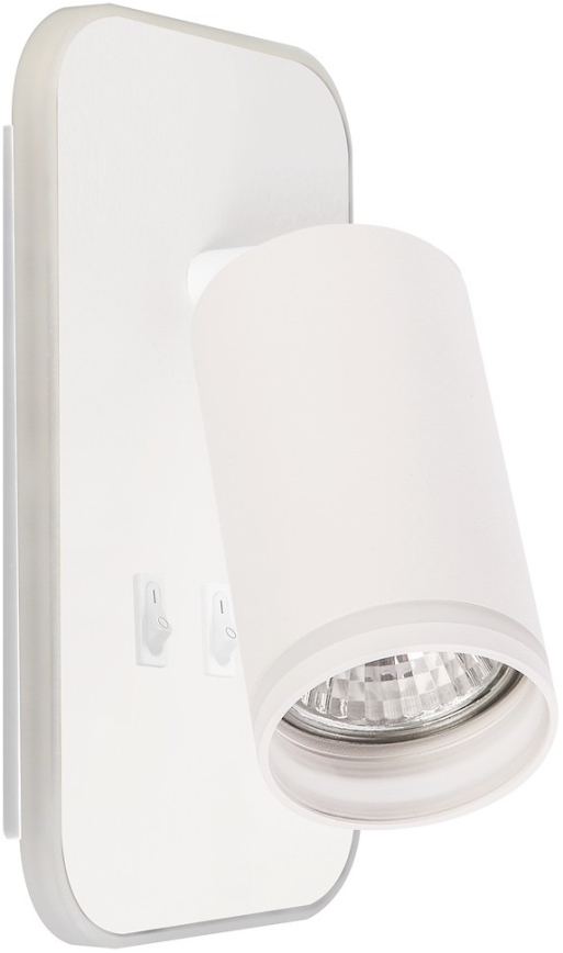 LED wandspot PIPE 1xGU10/10W/230V + LED/6W wit