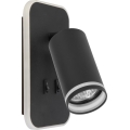LED-wandspot PIPE 1xGU10/10W/230V + LED/6W zwart