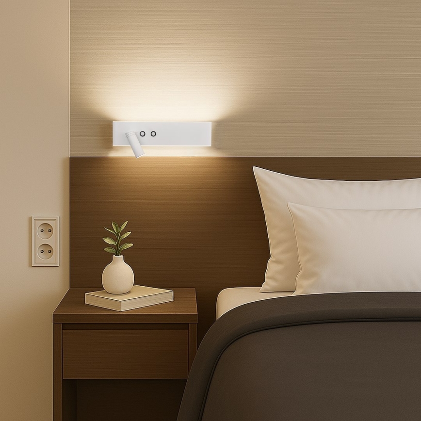 LED-wandspot RESORT LED/10W/230V + LED/3W wit links