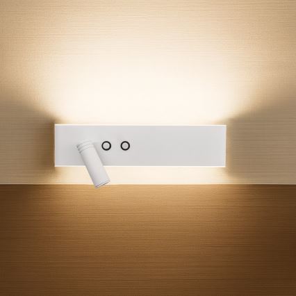 LED-wandspot RESORT LED/10W/230V + LED/3W wit links