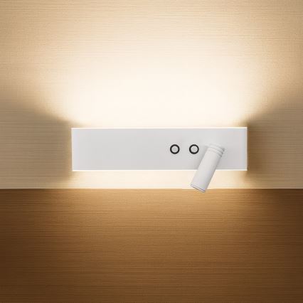 LED-wandspot RESORT LED/10W/230V + LED/3W wit rechts