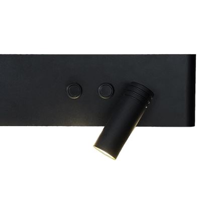 LED wandspot RESORT LED/10W/230V + LED/3W zwart rechts