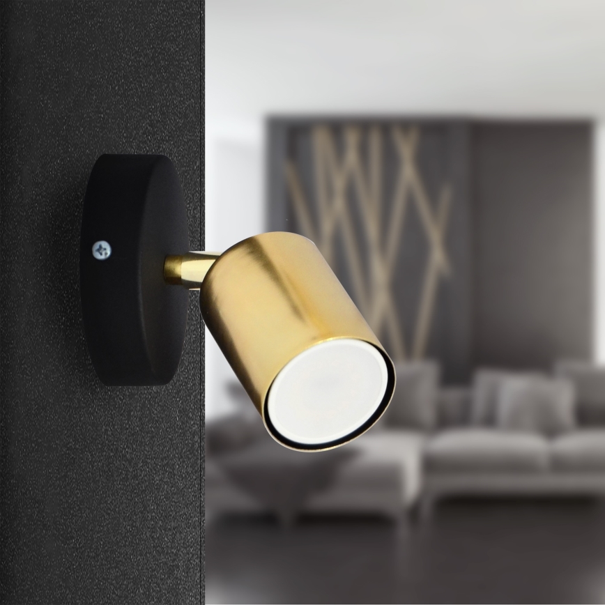 LED Wandspot TUNE 1xGU10/4,8W/230V goud/zwart
