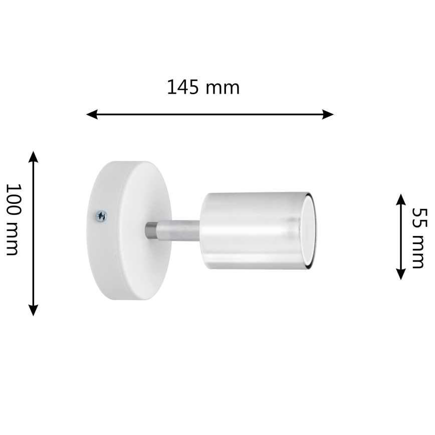 LED Wandspot TUNE 1xGU10/4,8W/230V mat chroom/wit
