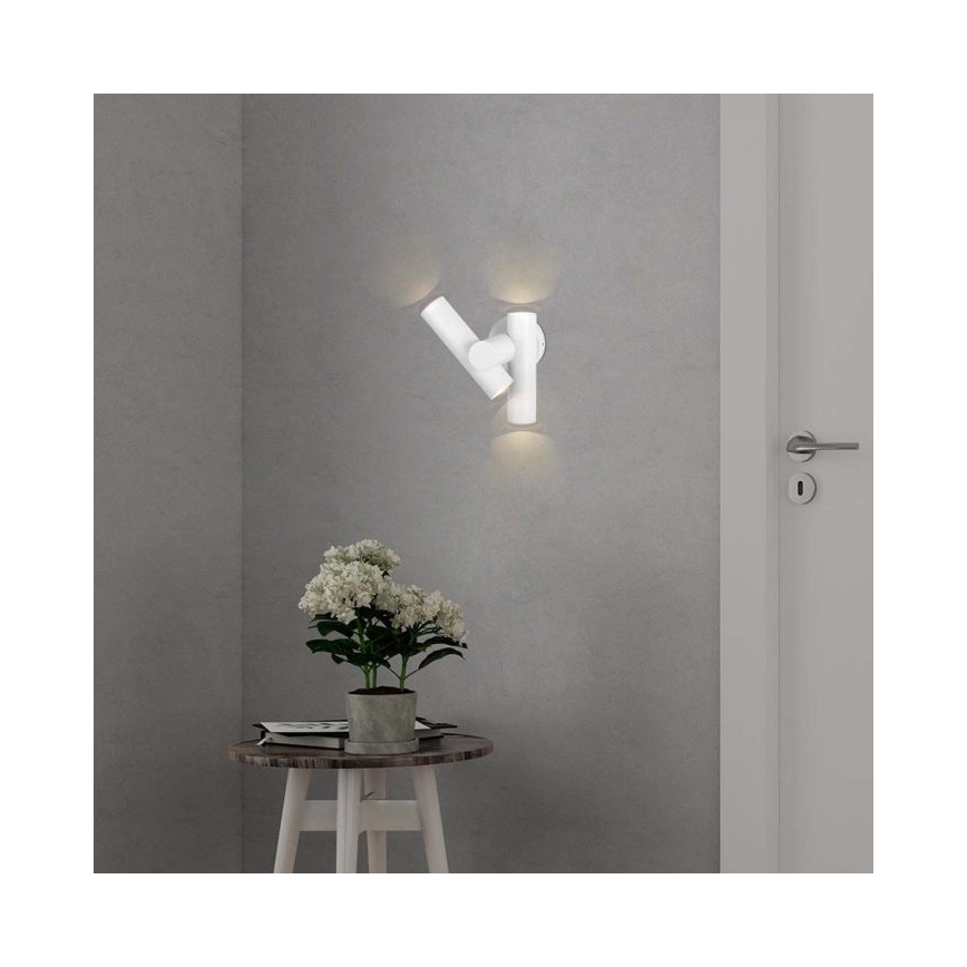 LED Buiten wall flexible Spot 2xLED/3W/230V 3000K IP44 wit