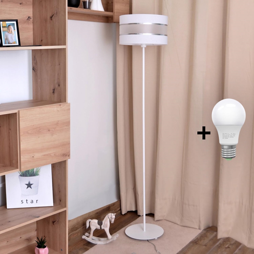 LED Witte Vloerlamp HELEN 1x E27 / 15W / 230V