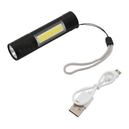 LED Zaklamp LED/400mAh zwart