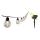 LED zonne-decoratiesnoer 30xLED/8 functies 500 mAh 10,6 m IP67 warm wit