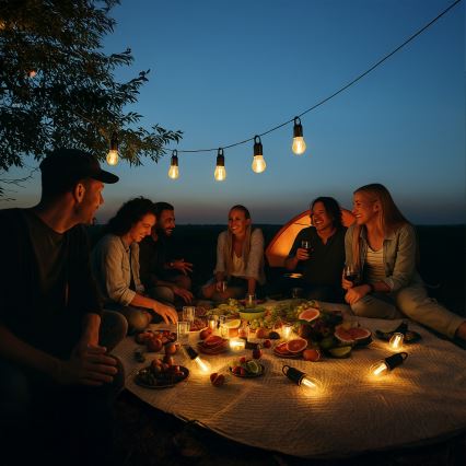 LED zonne- en USB-oplaadbare zaklamp LUMINA LUMO, 300 mAh, zwart