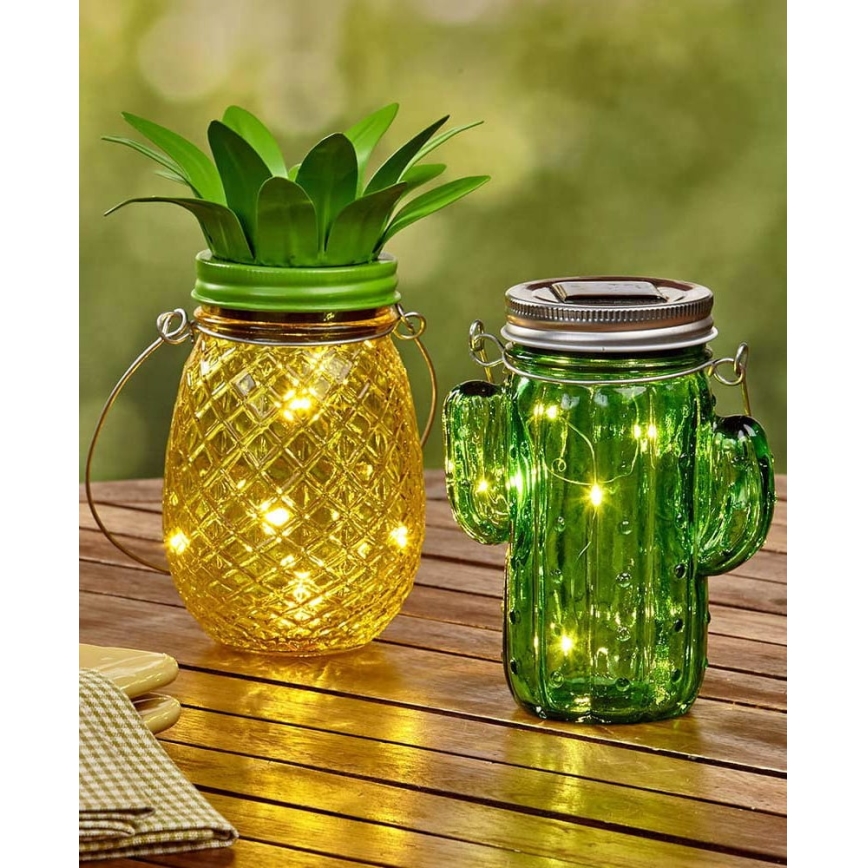 LED Zonne-energie lamp JAR LED/1,2V 150 mAh IP44 ananas