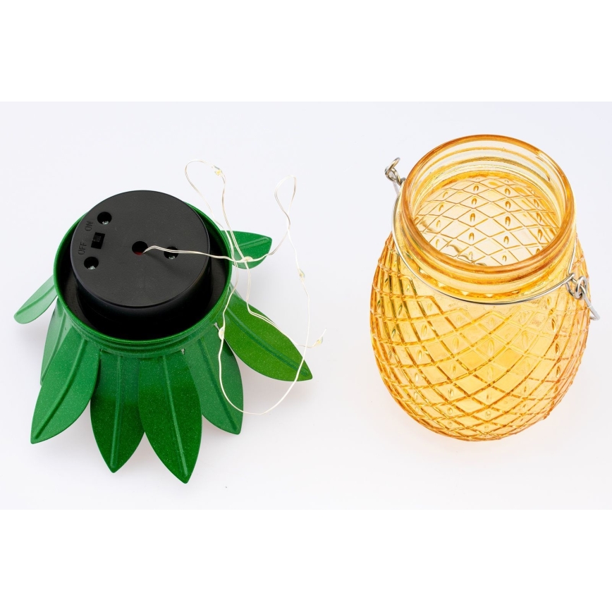 LED Zonne-energie lamp JAR LED/1,2V 150 mAh IP44 ananas