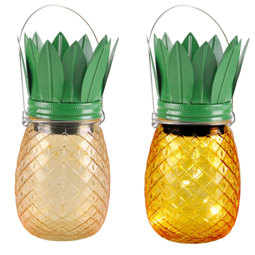 LED Zonne-energie lamp JAR LED/1,2V 150 mAh IP44 ananas