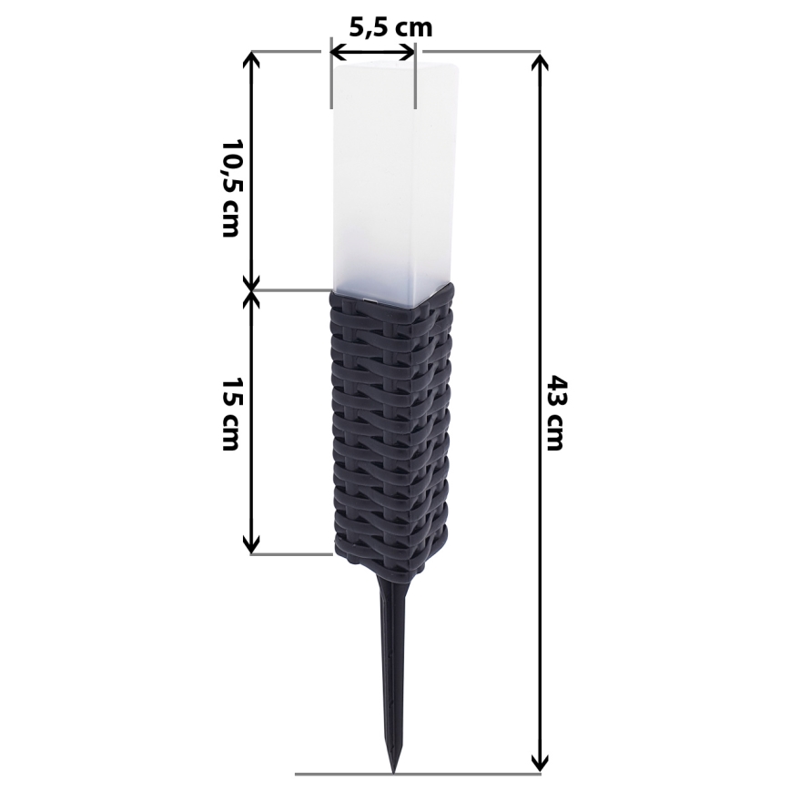 LED Zonne-energie lamp RABBIA LED/1,2V 300 mAh IP44