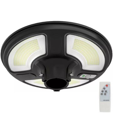 LED Zonne-energie straatlamp met sensor LED/7,5W/3,2V IP65 4000K 15000 mAh + afstandsbediening