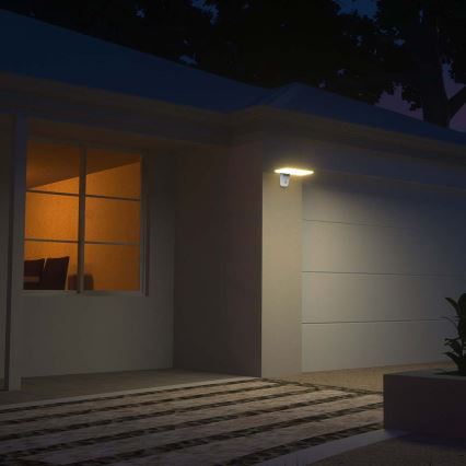 LED Solar Wandlamp met sensor LED/15W/3,2V 4000K/6000K IP65 6000 mAh wit