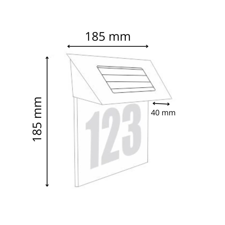 LED Zonnehuisnummer LED/1,2V 200 mAh IP44