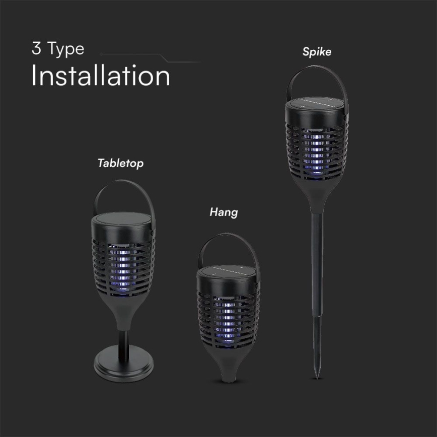 LED Zonne-insectenverdelger 3in1 LED/1,3W/3,7V IP24 20 mat