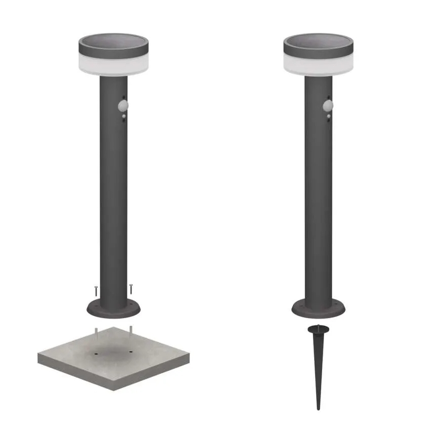 LED Zonne-energie lamp met sensor LED/2W/3,7V 1200 mAh IP44 50 cm