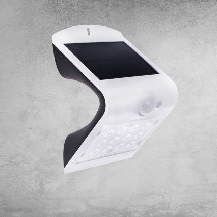 LED Zonne-energie lamp met bewegings- en schemersensor LED/1,5W/1200 mAh 3,7V IP65