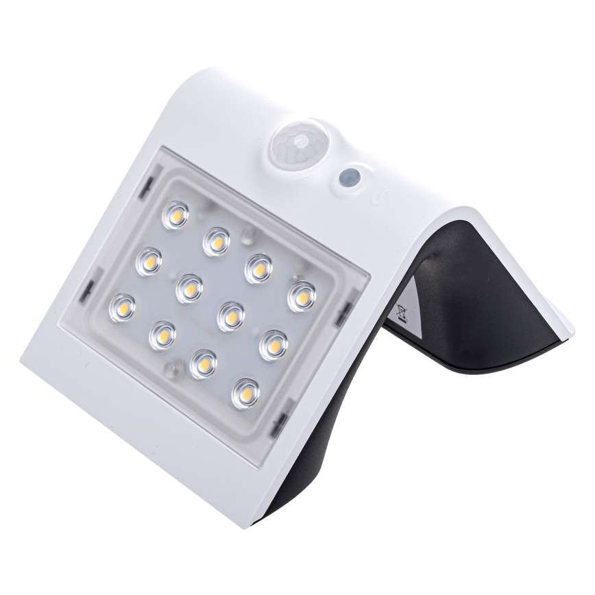 LED Zonne-energie lamp met bewegings- en schemersensor LED/1,5W/1200 mAh 3,7V IP65