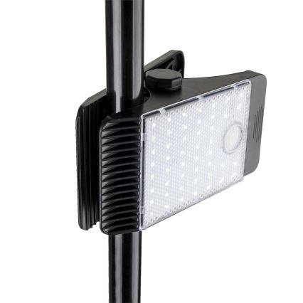 LED Zonne-energie lamp met bewegings- en schemersensor CLIPS LED/4W/1200 mAh 3,7V IP44 zwart