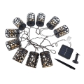 LED Zonne-lichtsnoer 10xE12/3,65m 600 mAh IP44 warm wit