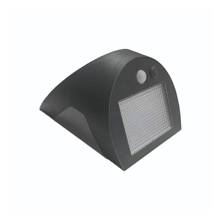 LED zonne-wandlamp met sensor LED/3W/3,7V 3000/4000K 1200 mAh IP54 antraciet