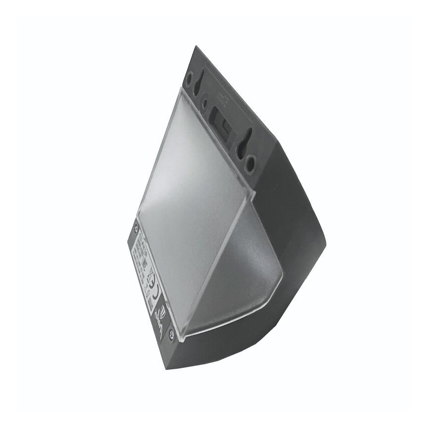 LED zonne-wandlamp met sensor LED/3W/3,7V 3000/4000K 1200 mAh IP54 antraciet