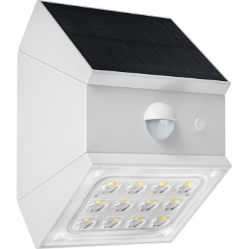 LED zonne-muurlamp met sensor LED/2,5W/3,7V 3000/4000/6000K IP65 1200 mAh wit