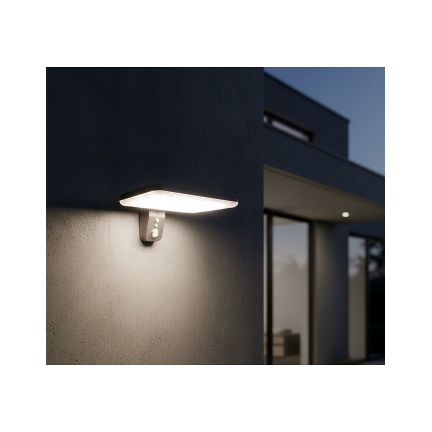 LED zonne-wandlamp met sensor PHOENIX LED/15W/3,2V 3000/4000K IP65 6000 mAh