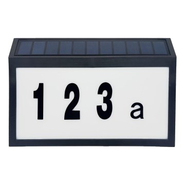 LED Zonne-nummerplaat NUMERO LED/3,7V 6000K 1200 mAh IP44 zwart