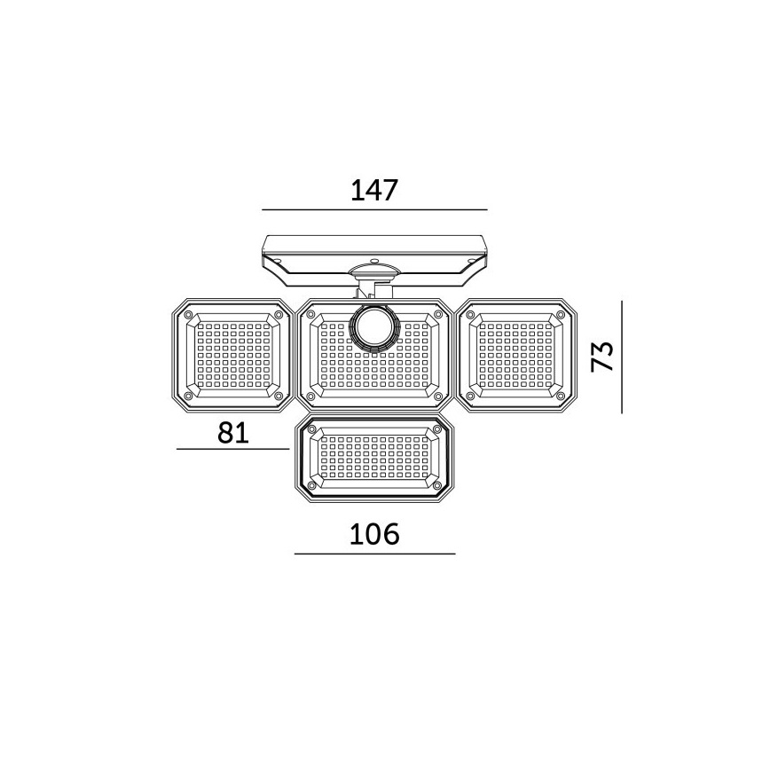 LED-zonneschijnwerper met sensor GLOW LED/2,5W/3,7V 6500K IP44 2400 mAh + afstandsbediening