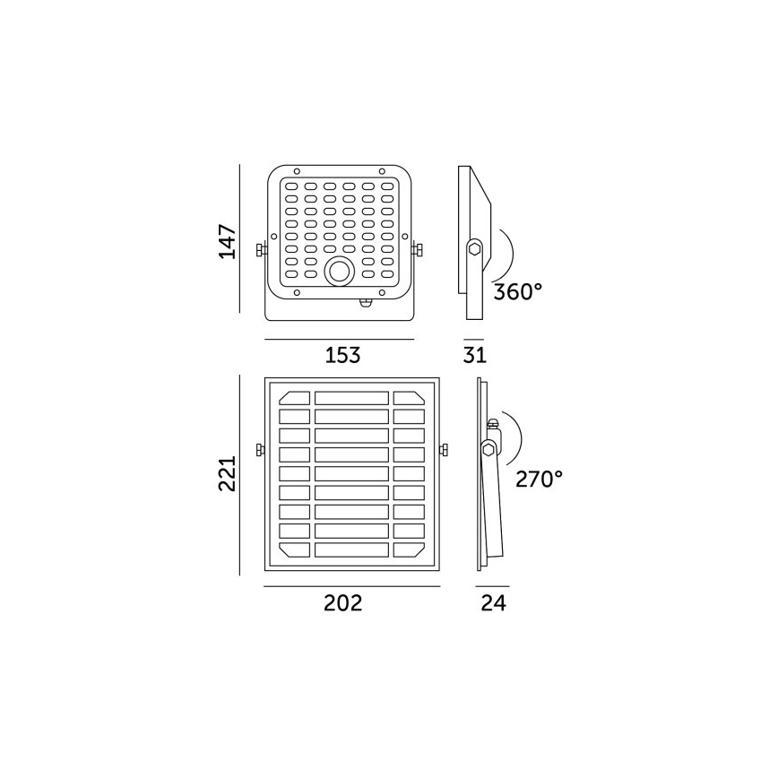 Dimbare LED-schijnwerper op zonne-energie met sensor LED/10W/3,7V 3000/4000K IP65 3600 mAh + afstandsbediening