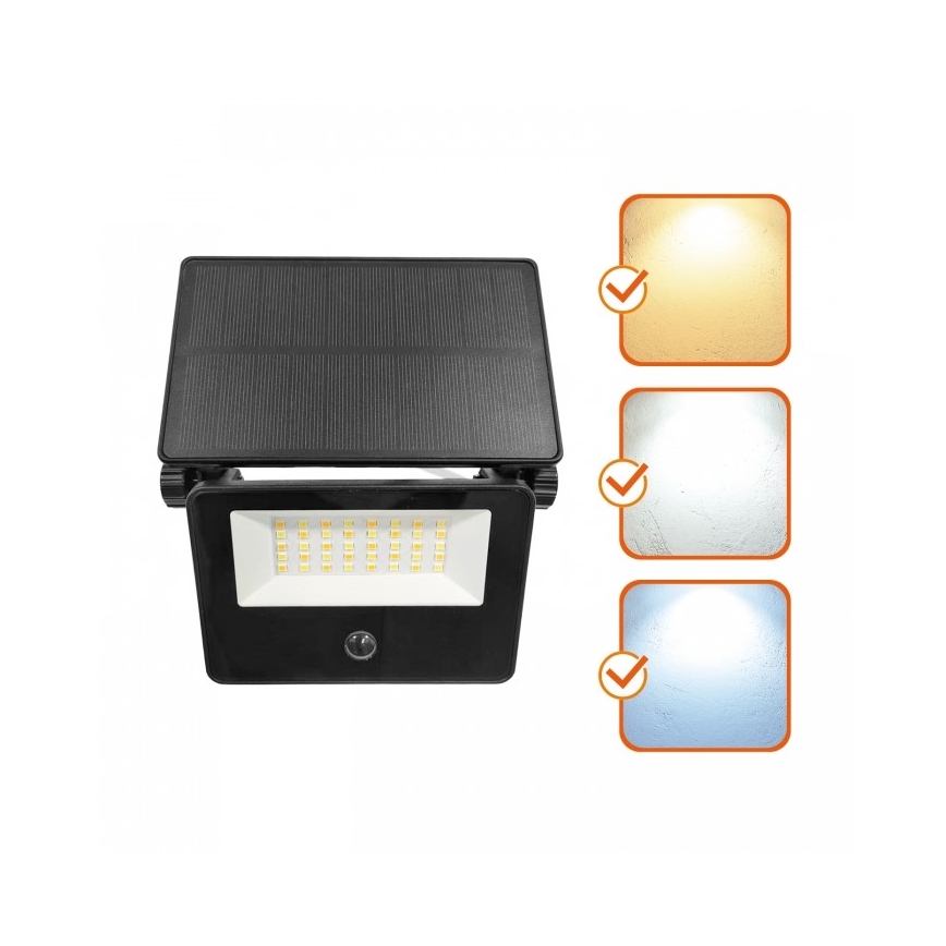 LED-zonneschijnwerper met sensor NCS G2 LED/20W/3,7V 3000/4000/6500K IP54 2600 mAh