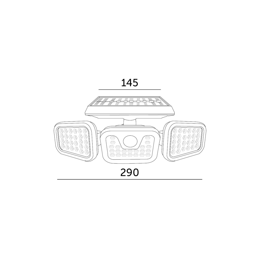 LED Zonne-spot met sensor LED/1,5W/3,7V 6000K IP44 2400 mAh