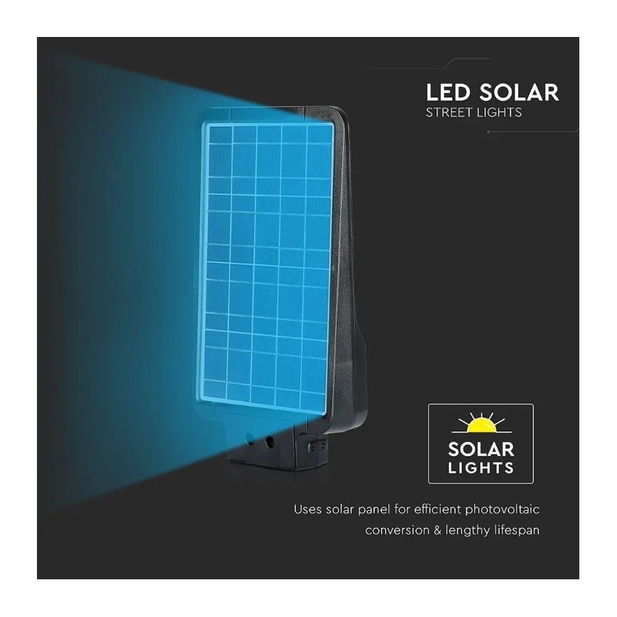 LED Zonne-energie straatlamp met sensor LED/15W/7,4V 4000K IP65 10800 mAh