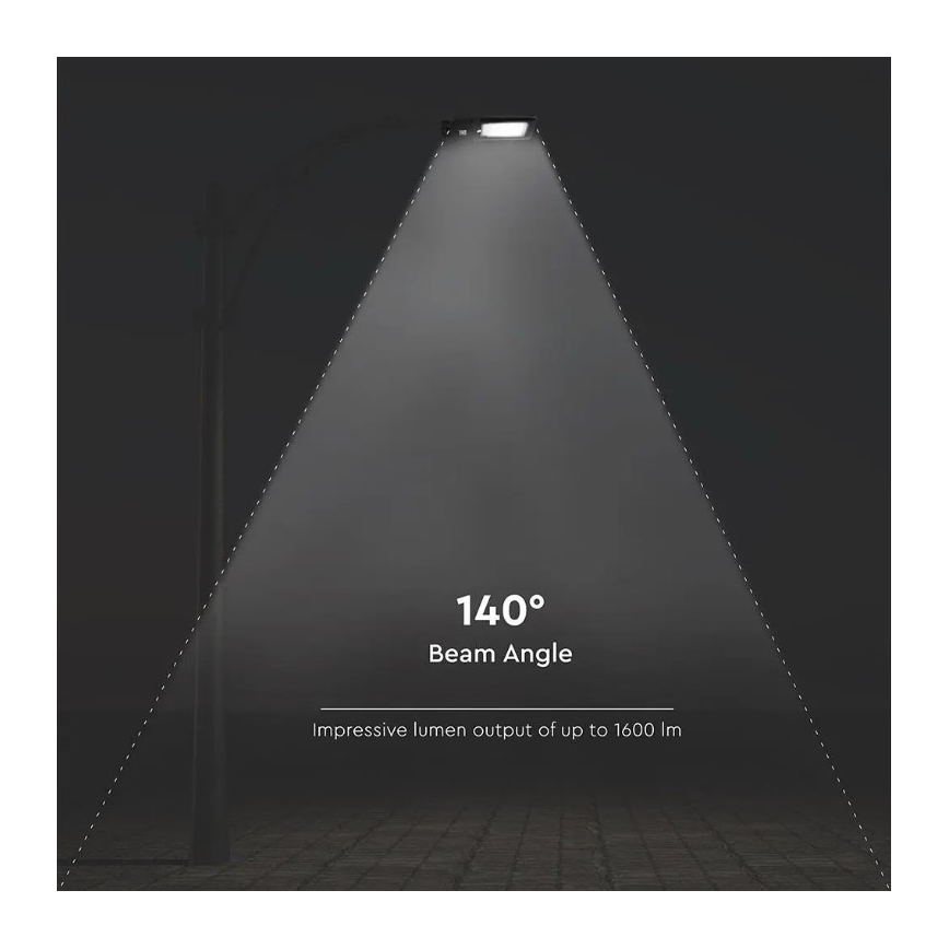 LED Zonne-energie straatlamp met sensor LED/15W/7,4V 4000K IP65 10800 mAh