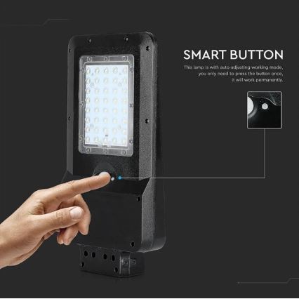 LED Zonne-energie straatlamp met sensor LED/15W/7,4V 4000K IP65 10800 mAh