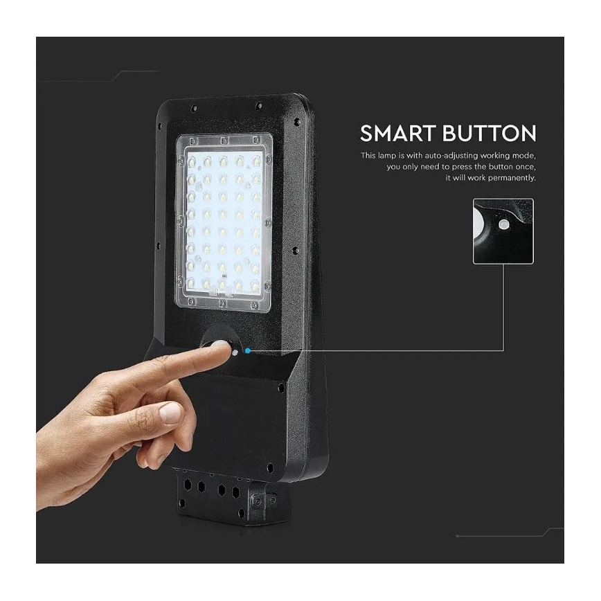 LED Zonne-energie straatlamp met sensor LED/15W/7,4V 4000K IP65 10800 mAh