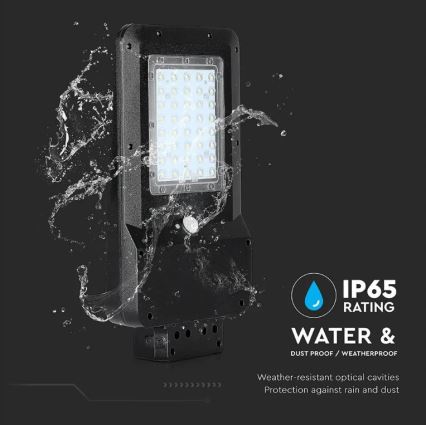 LED Zonne-energie straatlamp met sensor LED/15W/7,4V 4000K IP65 10800 mAh