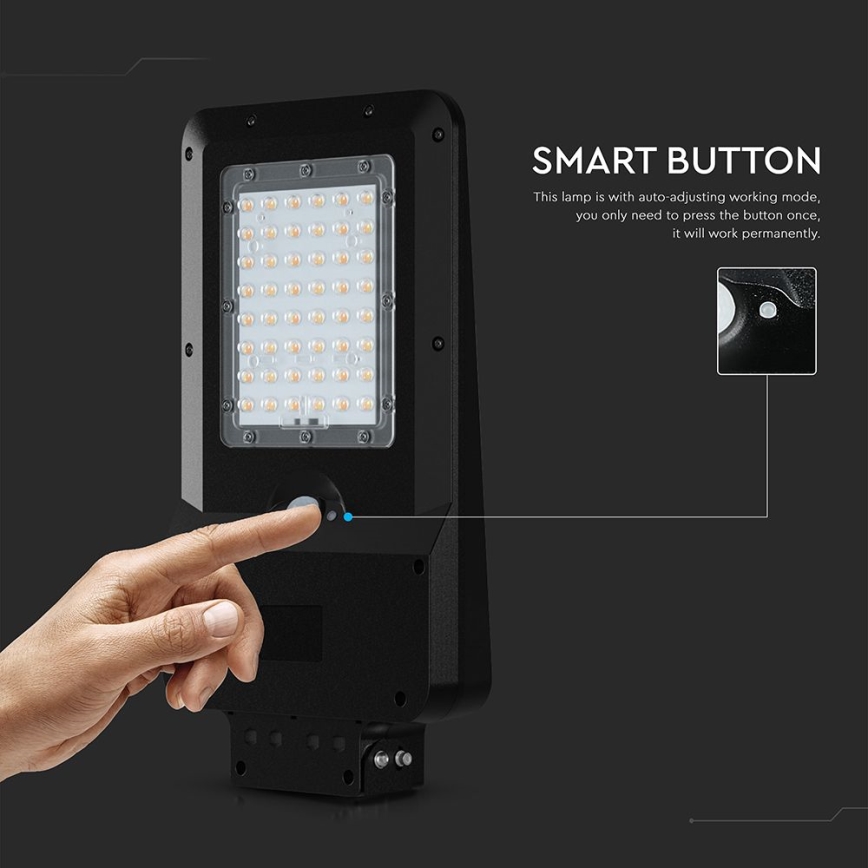 LED zonne-straatlamp met sensor LED/20W/7,4V IP65 5400 mAh