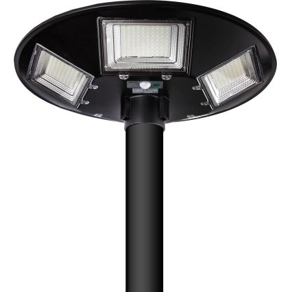 Dimbare LED-zonne-straatlamp met sensor LED/22W/6V 18000 mAh 6500K IP65 zwart + afstandsbediening