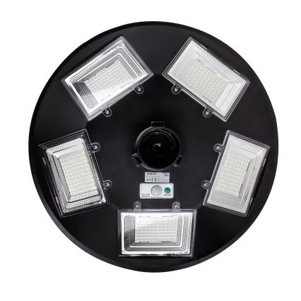 Dimbare LED-zonne-straatlamp met sensor LED/22W/6V 18000 mAh 6500K IP65 zwart + afstandsbediening