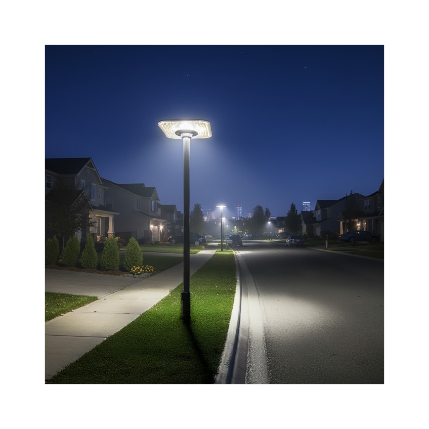 SOLSUMI LED-zonne-straatlamp met sensor, 25W, 3,2V, 3000/4000/6500K, IP54, 24000 mAh + afstandsbediening
