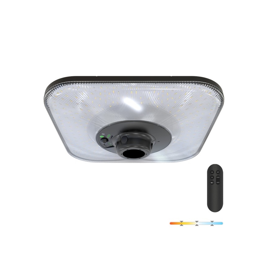 SOLSUMI LED-zonne-straatlamp met sensor, 25W, 3,2V, 3000/4000/6500K, IP54, 24000 mAh + afstandsbediening