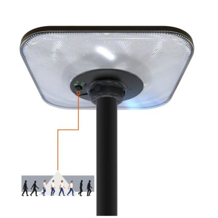 SOLSUMI LED-zonne-straatlamp met sensor, 25W, 3,2V, 3000/4000/6500K, IP54, 24000 mAh + afstandsbediening