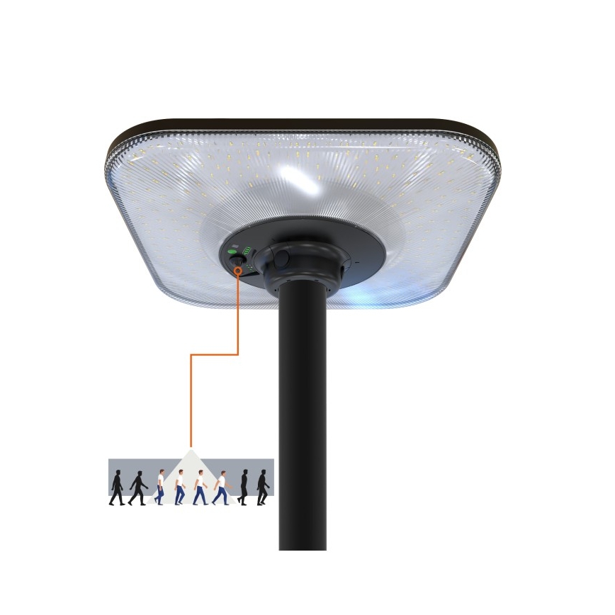 SOLSUMI LED-zonne-straatlamp met sensor, 25W, 3,2V, 3000/4000/6500K, IP54, 24000 mAh + afstandsbediening