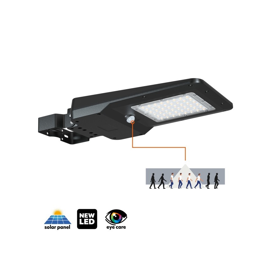 LED-zonne-straatlamp met geïntegreerde sensor STREET LED/20W/7,4V 3000/4000/6000K IP65 5400 mAh