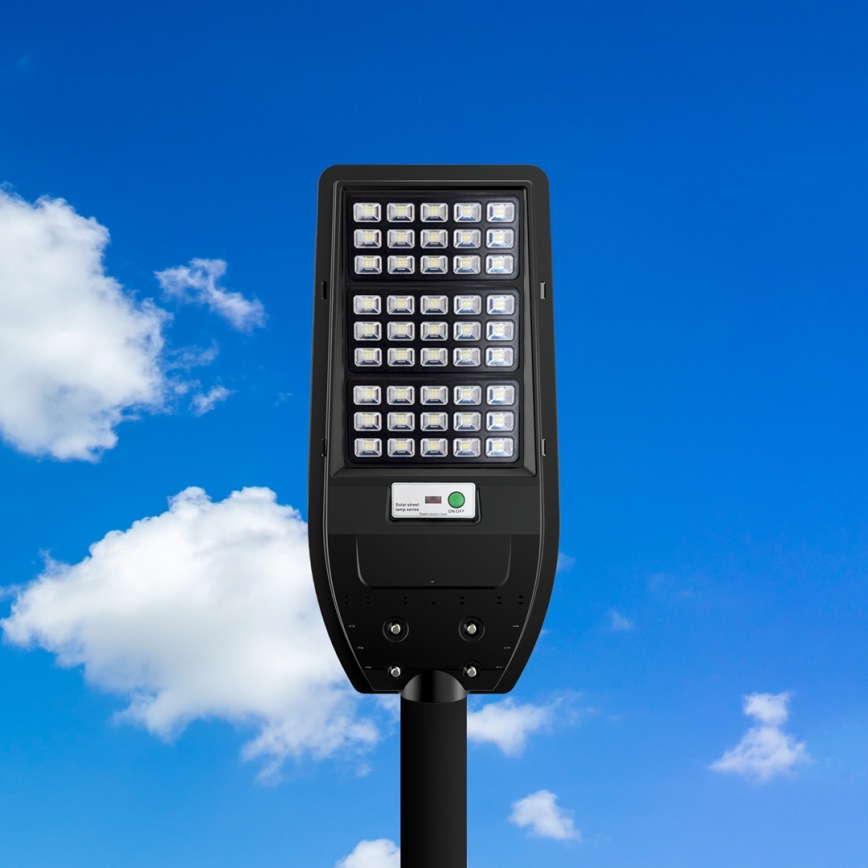 LED Zonne-energie Straatlamp VIA 100W/10000 mAh 3,2V 6000K IP65 + afstandsbediening